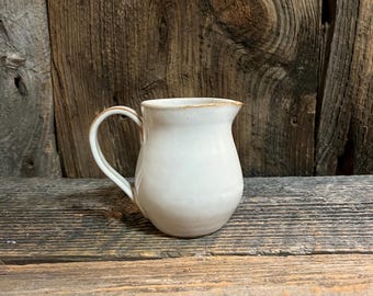 Creamer | Crisp White | Handmade Vermont Pottery