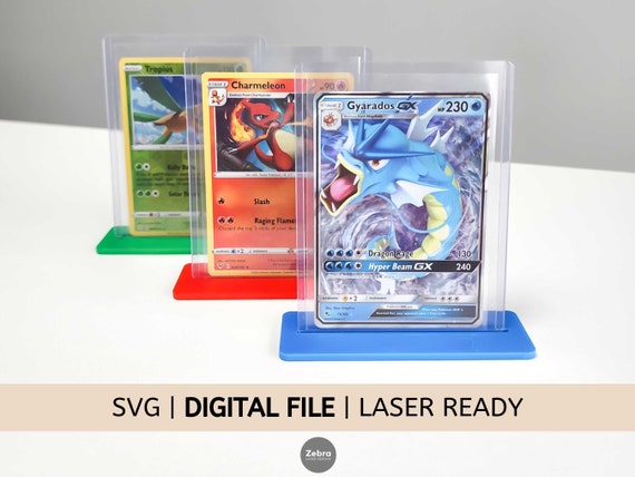 SVG Digital File | Pokemon Card Stand | Holder | Pokemon Display  | Nerdy Geeky Gift  | Pikachu  | Commercial Use | Laser Cutter Download