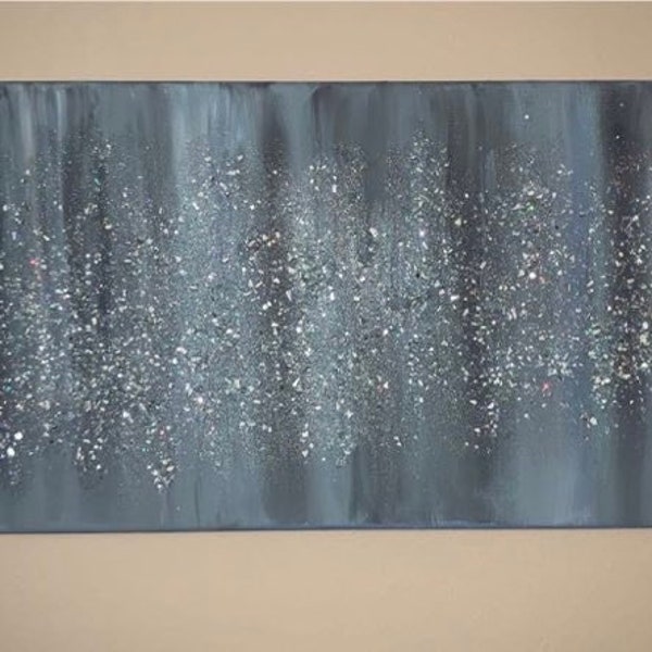 Glitter Painting on Canvas Etsy