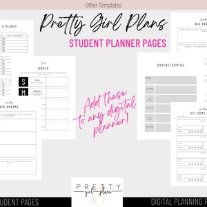 Student Template Collection , Student Planner Inserts, Student Planner ...