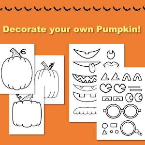 Decorate Pumpkin | Halloween kids activity DIY Jack-O-lantern craft