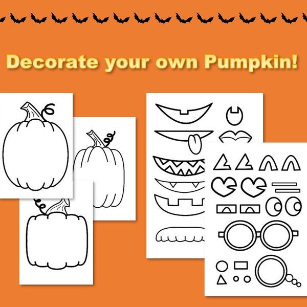 Decorate Pumpkin | Halloween kids activity DIY Jack-O-lantern craft