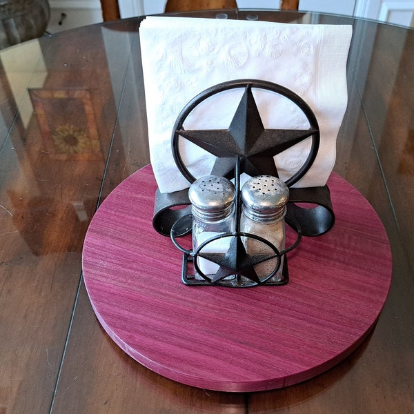 Lazy Susan Turntable 9-15" Ambrosia Maple, Cherry, Hard Maple, Purpleheart, Red Oak, Walnut, White Oak -Made To Order