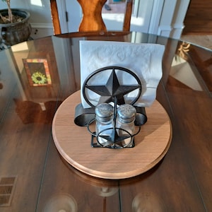 Lazy Susan Turntable 12-15&quot;  White Oak - Hardwood - - Made To Order -