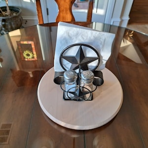 Lazy Susan Turntable 12-15&quot;  Hard Maple - Hardwood - - Made To Order -