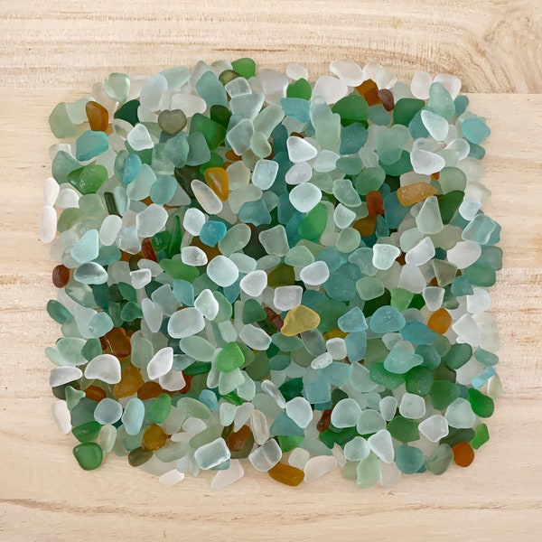 Tiny Genuine Sea Glass Decor, Multicolor Beach Glass Mix, Sea Glass Art, Craft