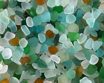 Small Multicolor Sea Glass Decor, Genuine Beach Glass, Seaglass Art, Craft