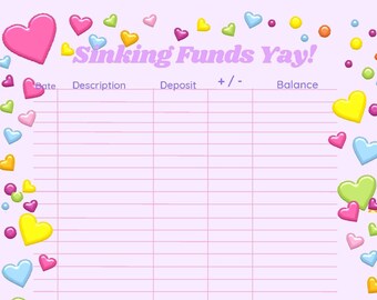 Énumérez tous vos objectifs de naufrage / d’épargne sur cette feuille, beaucoup de place. Téléchargement numérique de Sinking Funds. Imprimable 8,5 x 11. PDF ZIP.