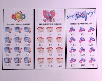 Défi épargne bingo | Bingo, économisez de l'argent | Défi des économies Imprimable en téléchargement instantané au format PDF