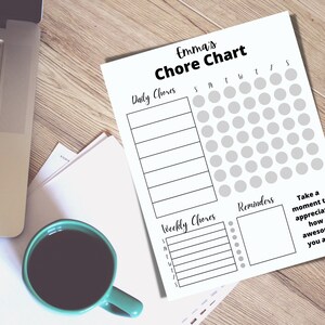 Chore Chart for Kids Family Chore Chart Responsibility Chart
