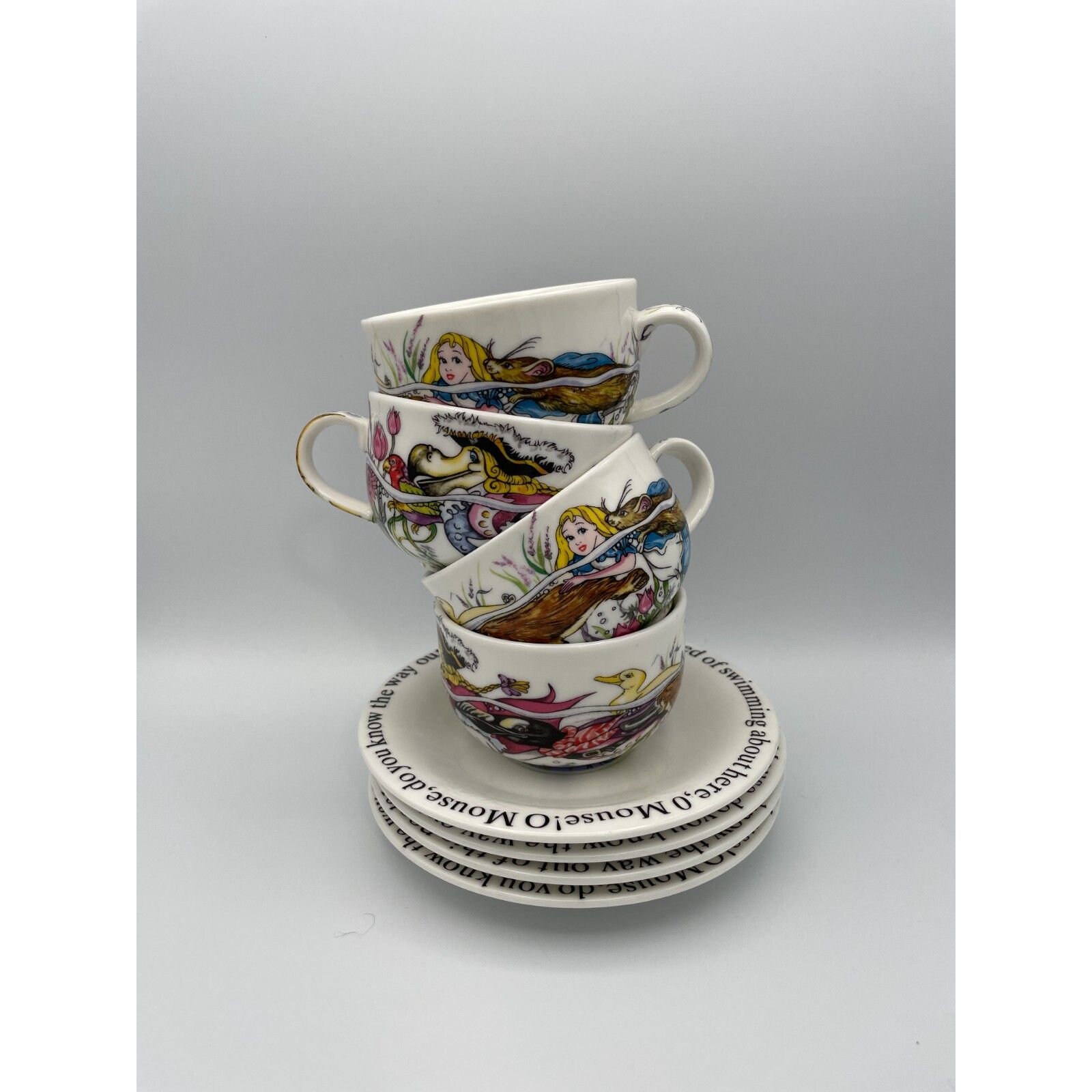 Paul Cardew Alice in Wonderland Mad Hatter Motif Complete Tea Set