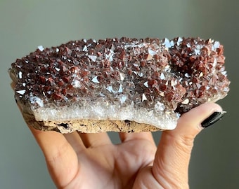 Rare Smoky Auralite 23 Crystal Cluster | Thunder Bay Red Cap Amethyst + Rutile | 1KG Large Auralite Crystal Specimen | Aurora Mine