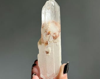 Wild Manifestation Phantom Lemurian Quartz | 5” Laser Crystal Point with Rare Formations