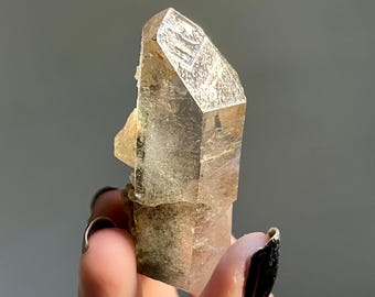 Citrine Lemurian Quartz Point | Trigonic Record Keeper Crystal