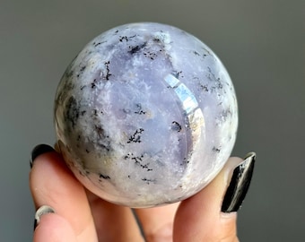 Dendritic Purple Chalcedony Agate | Merlinite Crystal Sphere from Madagascar | 179g | Stone of Alchemy