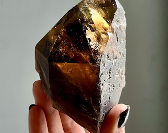 Rare Pele Dream Citrine Lemurian Quartz | 478g | Master Record Keeper, Large Statement Crystal