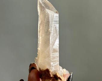 Trigonic Master Record Keeper Natural Citrine Crystal Point from Brazil | Rare Find | High Quality Smoky Phantom Untreated Citrine