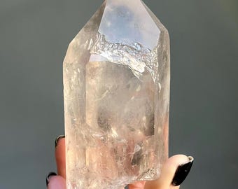 Isis Lightning Strike Lemurian Quartz | Golden Healer | Large Crystal Flash Stone From Brazil