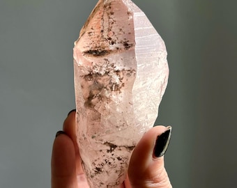 Pink Lithium Lemurian Light Crystal | Inclusion Quartz, Record Keepers, Manifestations