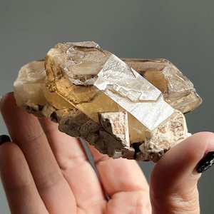 Rare Elestial Citrine from Zambia | Natural + Untreated | Raw Crystal Specimen