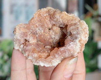 Large Pink Amethyst Geode from Argentina | Patagonian Pink Amethyst Crystal Cluster with Pink Druzy | Natural Pink Amethyst