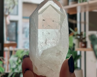 White Phantom Lemurian Channeling Quartz Scepter + Manifestations | Master Starbrary Crystal Point + Ancient Keys | Private Mine