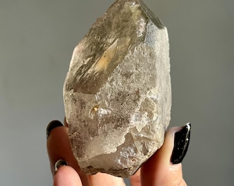 Elestial Green Phantom Lemurian Quartz Record Keeper | Rare Find | Grounding Crystal Point + Dissolution