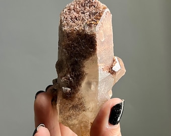 Dow Pink Lithium Phantom Citrine Lemurian Quartz | Rare Dissolution Crystal, Inclusions