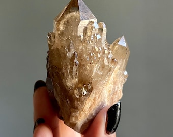 Kundalini Citrine Cathedral Quartz | Unique Smoky Phantom Lwena Crystal Specimen