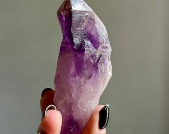 Auralite 23 Crystal Wand + Record Keepers | Canadian Chevron Amethyst Root + 23 Elements of Earth | Bold Red Cap + Purple Phantoms