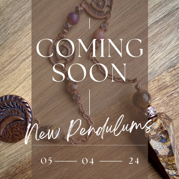 New Handcrafted Pendulum Offerings ࿔ Handmade Pendulums | Crystal Pendulum Gift Sets | Copper Pendulum Dowsing