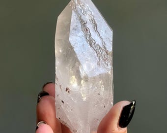Lightning Strike Lemurian Quartz | Grounding Crystal + Record Keepers + Hematite | Diamantina, Brazil
