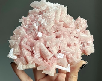 442g Rare Watermelon Pink Halite Trona Mineral Salt Crystal Cluster | AAA Deep Pink + Green Halite | Searles Lake | Sacred Ratio