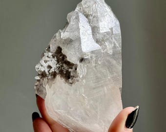 Elestial Black Phantom Lithium Quartz | Lemurian Seed Crystal | Rare Find | Tourmaline, Record Keepers