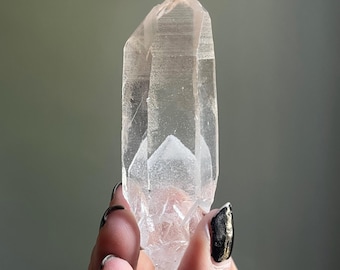 Dow 3D Ghost Phantom Lemurian Seed Quartz from Brazil w/ Record Keepers + Pink Lithium | Keys + Star Marks | Rare Master Crystal