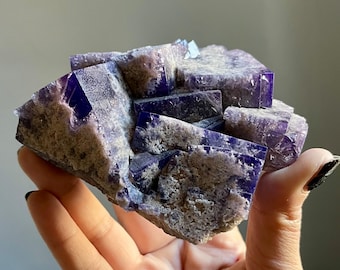 Purple Rain Fluorite Cluster | Rare Daylight, UV Reactive Crystal, Lady Annabella Mine, England