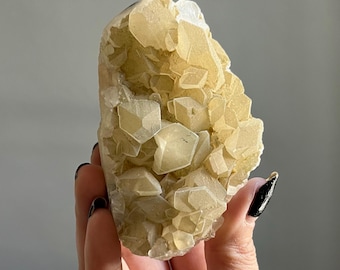 Rare Green Apophyllite Cluster | Diamond Apophyllite + Green Copper Apophyllite Druzy | Large Zeolite Crystal Specimen + Phantoms