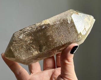 Very Rare Lightning Strike Lemurian Quartz | 601g | Smoky Citrine, Chlorite, Abundant Inclusions