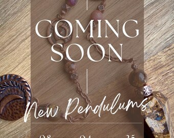 New Handcrafted Pendulum Offerings ࿔ Handmade Pendulums | Crystal Pendulum Gift Sets | Copper Pendulum Dowsing