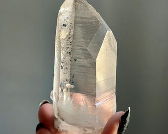 DT Elestial Lightning Strike Lemurian Channeling Quartz | Manifestation + Record Keepers | Rare Find | Green Chlorite + Time Link