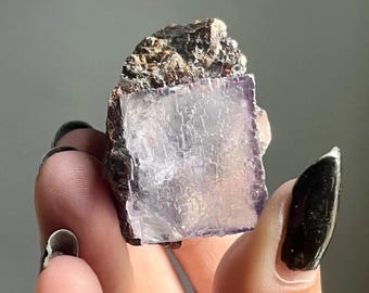 Elmwood Mine Purple Fluorite | Semi Colorless Cubic Fluorite + Sphalerite | Purple Zoning + Etching | Elmwood Mine Crystal Specimen