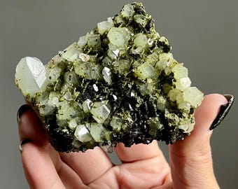 Green Phantom Forest Epidote Quartz Cluster | Rare Dow Crystal + Record Keepers from Turkey