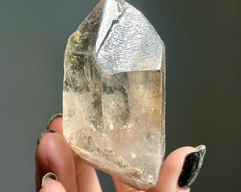 Master Record Keeper in Natural Citrine | Lemurian Quartz Channeling Crystal, Chlorite Inclusions