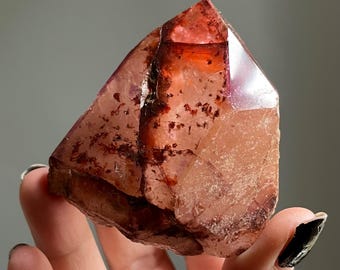 Very Rare Cora Lemurian Super Seven Dreamcoat Quartz Channeling Crystal | Purple Phantoms + Red Druzy + Rutile | Cristalina, Brazil
