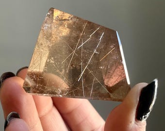 Copper + Gold Rutile in Natural Cognac Citrine | Rutilated Quartz Crystal Freeform