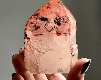 Lithium Red Dragon Lemurian Quartz | Phantoms, Manifestation Crystals | 267g | Hematite, Specularite | Amazonas, Brazil