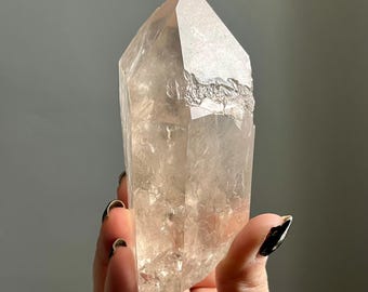 Lightning Strike Golden Lemurian Quartz | Isis Crystal | Large Flash Stone From Brazil (426g)