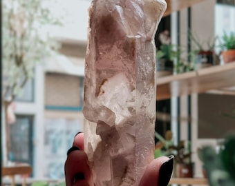 Rare + Raw Pink Lithium Quartz | Record Keepers + Elestial Quartz + Manifestations | Natural Lithium Inclusion Quartz Crystal Point