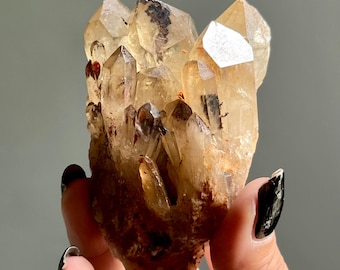 Awe • Dendritic Kundalini Citrine Dow Quartz + Red Phantoms | Untreated Citrine | Honey Citrine Cathedral Quartz Crystal Specimen