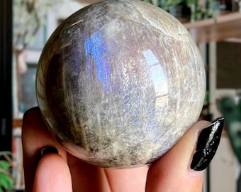 Sunstone Moonstone Crystal Sphere | Arusha Rainbow Sunstone + Moonstone’s Blue Flash | Rare Find | Sacred Union • Sun Moon Meridian
